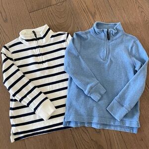 2 PACK- J. Crew Cuts 1/4 zip sweaters (size 3)